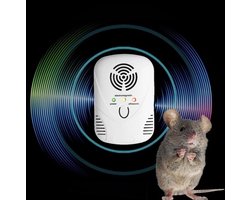 Elektronische muizen- en rattenafschrikker - Met elektromagnetische golven en nachtlampje - Instelbare frequentie - Voor effectieve ongediertebestrijding en plaagdierpreventie