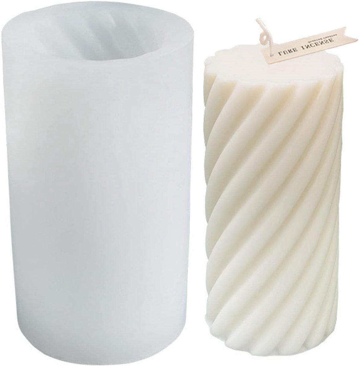 Candle Mould, 3D Spiral Candle, Silicone Mould, Pillar Candles, Candle Making Moulds, Aroma Stones, Scented Candle - ShopVlot