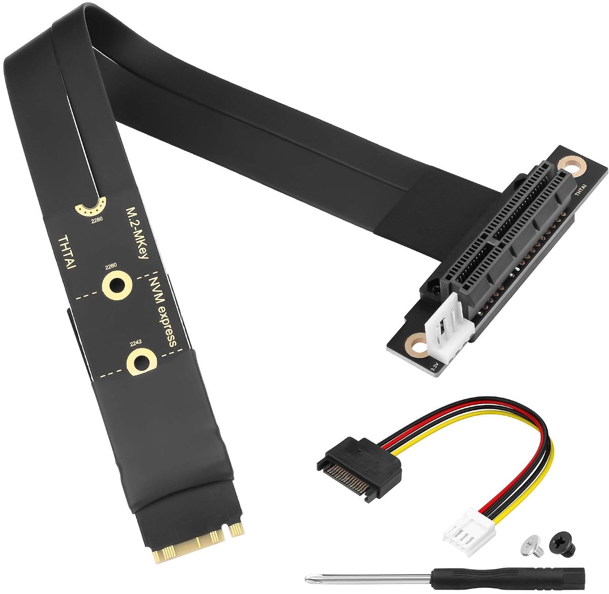 CERRXIAN M.2 NGFF NVMe M Key to PCIE 3.0 4X Riser Adapter Card for M.2 Graphics Card M to PCI-E 4X Extension Cable - ShopVlot