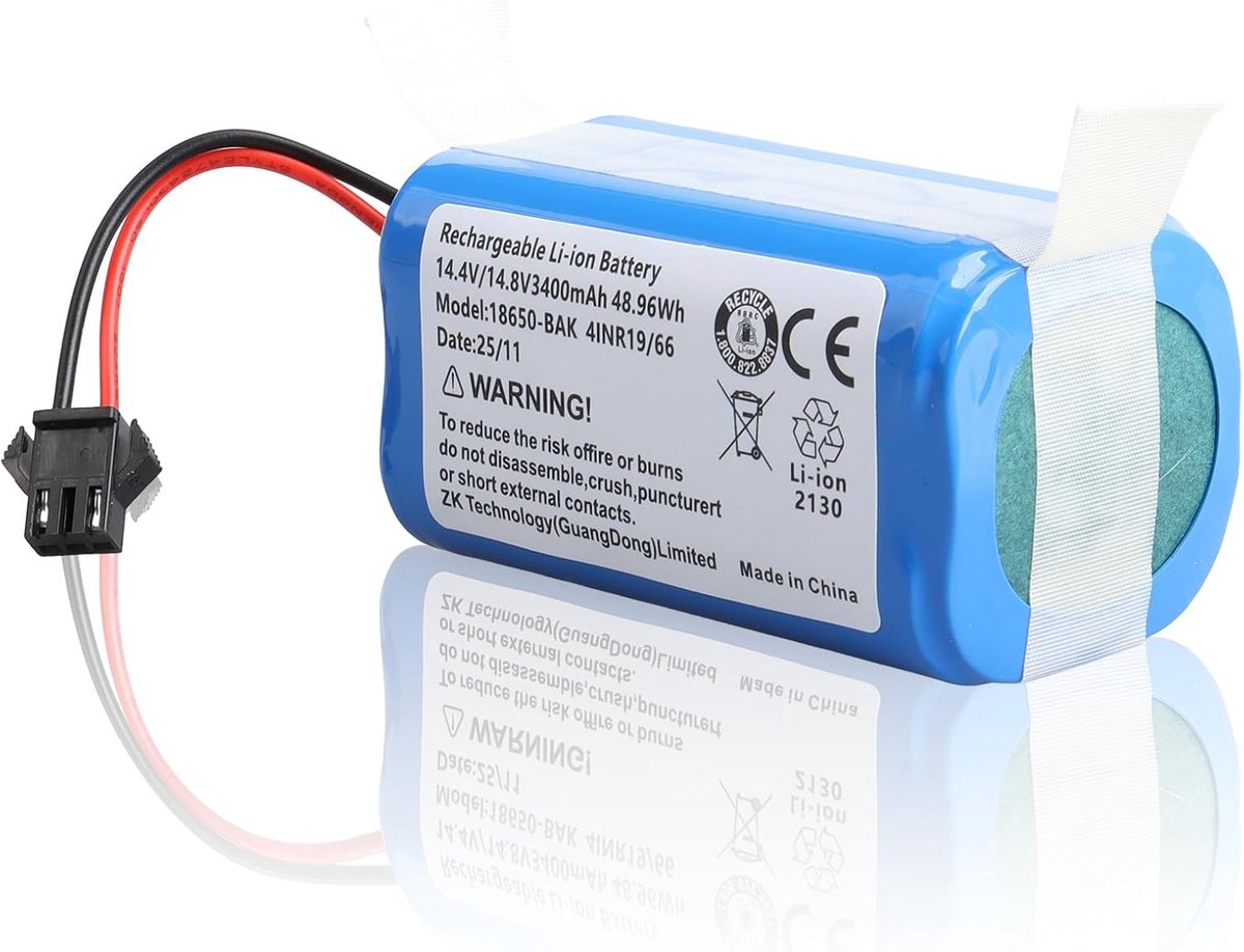 3400mAh Replacement Battery for Denkee 600 DK600, BAGOTTE BG600 BG700 BG750, Amarey 800 900, Proscenic 850T, Lubluelu - ShopVlot