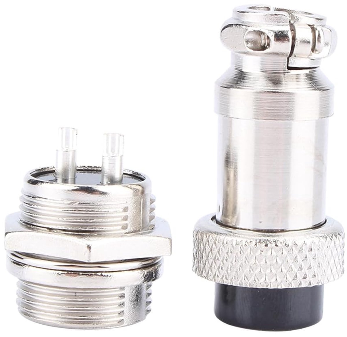 Aviation Plug Connector, GX16 Air Plug Socket, GX16 Metal Socket Connector, 1 Set GX16 2 Pins Screw Type Electric Aviation Plug Socket Connector New