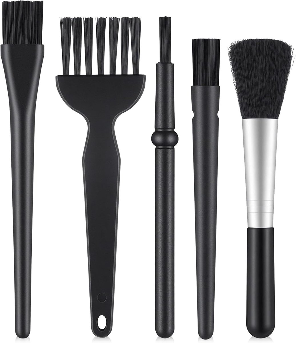 Toetsenbordreinigingsset 5 stuks - nylon borstels - kunststof handvat - effectief reinigen van toetsenborden - ShopVlot