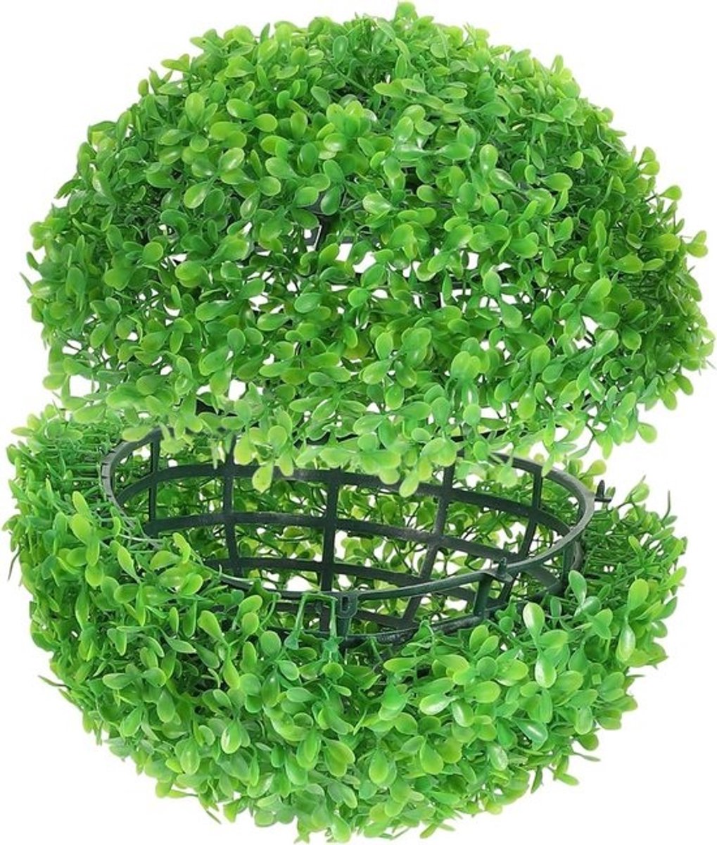 Kunstgrasbal als decoratie - Plantenbal voor buiten - Balkon versieren - Levensecht ontwerp - 35 x 35 x 35 cm - Groen