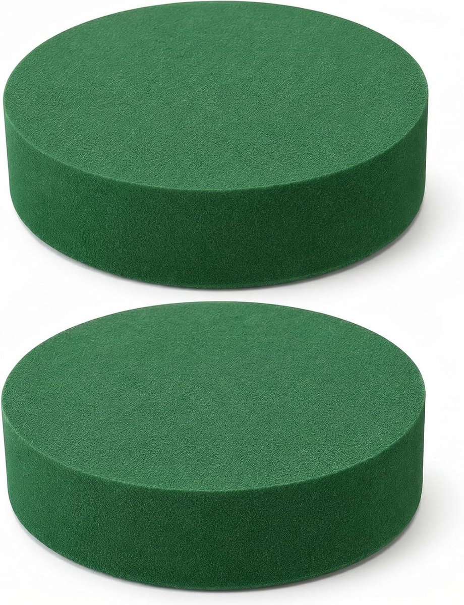 2 stuks steekschuim, steekmassa voor kunstbloemen, ronde bloemschuimset, steekmassa voor verse bloemen, steekspons - ShopVlot