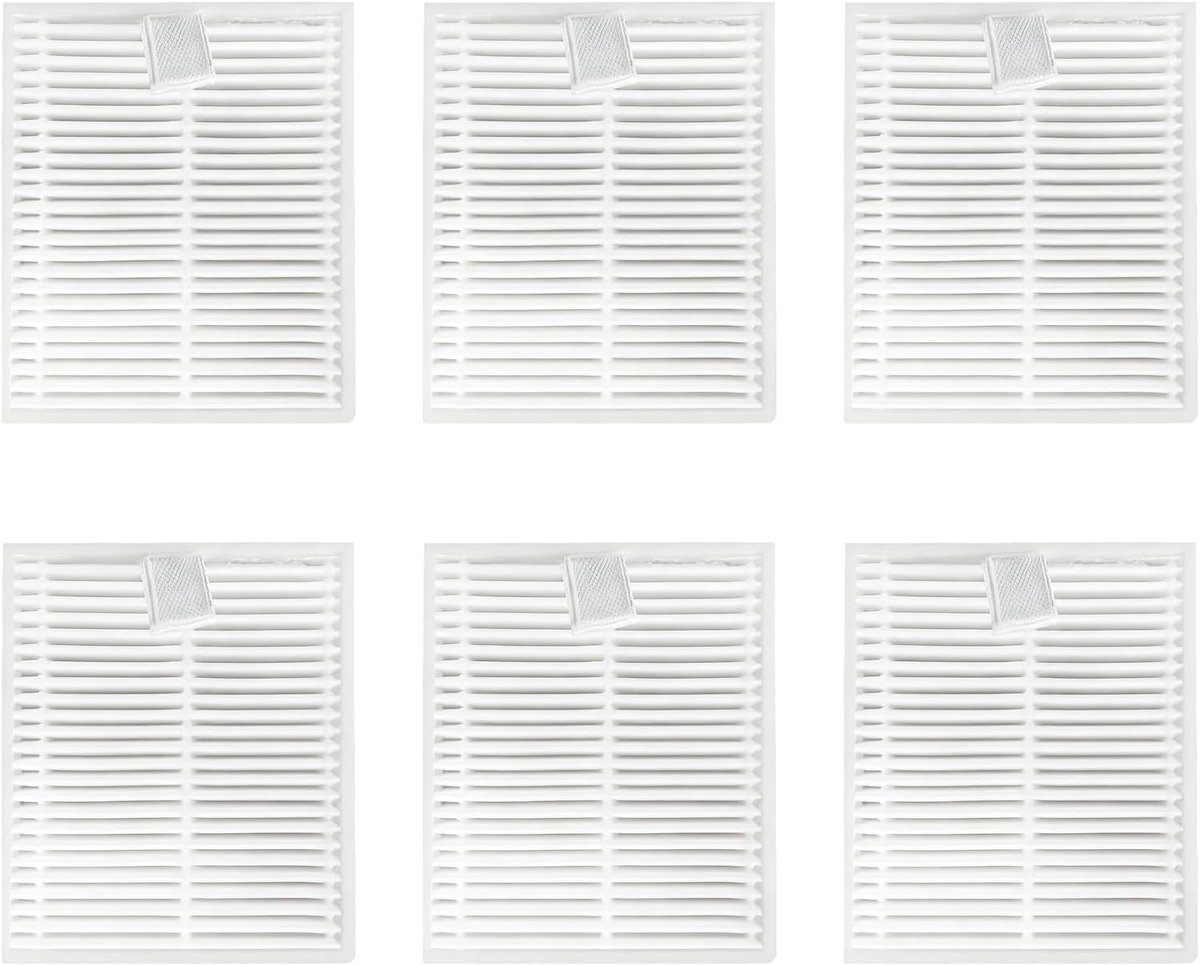 6 stuks wasbare en herbruikbare HEPA-filters, compatibel met Roborock Q7 M5 / Q7 TF+ / Q7B / Q7T + reservefilter accessoireset, wasbaar en herbruikbaar, vervangingsfilterset