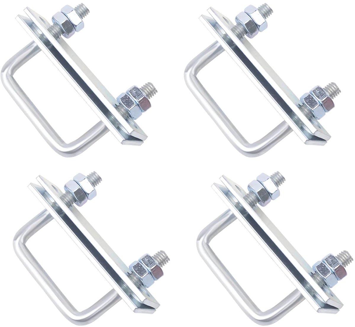 U-bouten U-schroeven klemmen U-beugelsluiting 4 stuks vierkante bouten M8 schroefdraadbeugel met moer frame en sluitring voor werkplaats ronde stalen bouten ronde stalen beugel