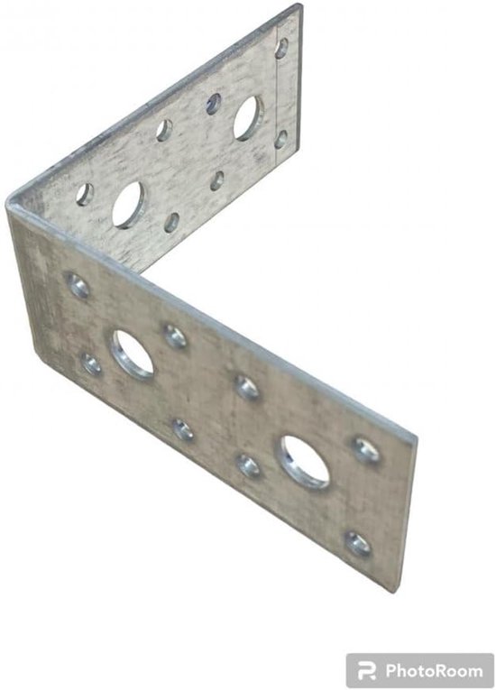 2,5 mm - 50 stuks houten verbindingsstukken hoek metaal 92 x 92 x 40 mm - metalen hoek 90 graden balkverbinder klein - montagehoek verzinkt stalen hoek — afbeelding 2