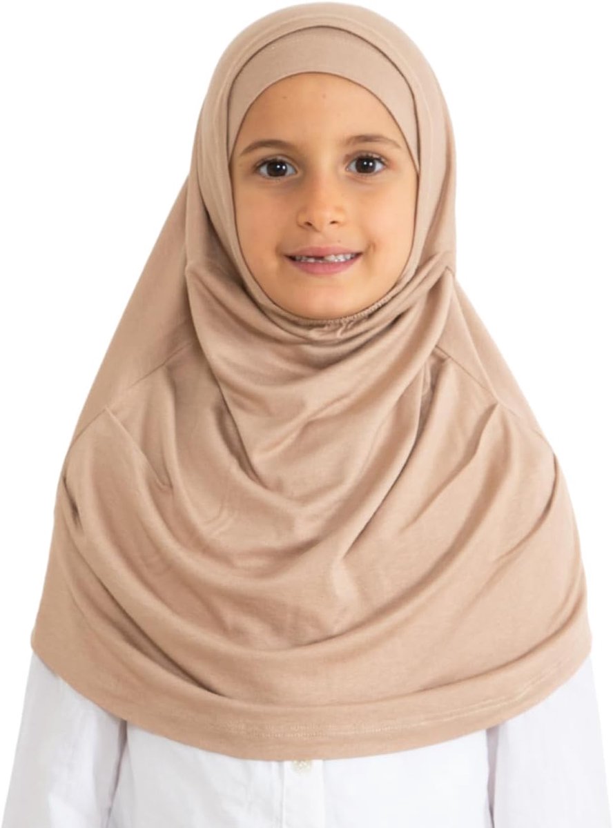 Gemakkelijk te dragen hijab voor meisjes, moslimsjaal voor kinderen, instant hijabs voor vrouwen, viscose kindersjaals voor Ramadan Eid