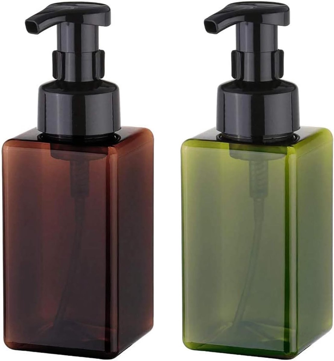 Set van 2 Vullende Schuimzeepdispensers van 450ml - Handzeep Dispenser voor Badkamer, Keuken en Kliniek, Perfect voor Shampoo en Lichaamswas