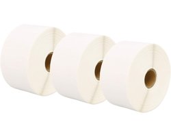 3 Rollen 50mm x 25mm Witte Direct Thermische Etiketten Compatibel met Zebra GK420d GK420t GC420d GX420d GX420t GC420t GX430t GT800 LP2844 TLP 2844 Citizen CL-S521 CL-S621 CL-S631 (1000 Stuks/Rol)