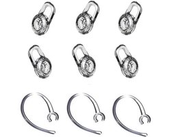 JNSA Medium formaat 6 stuks vervangende gel oordopjes & 3 stuks oorhaak compatibel met PLANTR0NICS M165 / M180 / M155 / M70 / M55 headset, voor ( M165 oordopjes en oorhaak) (M maat, 6+3)