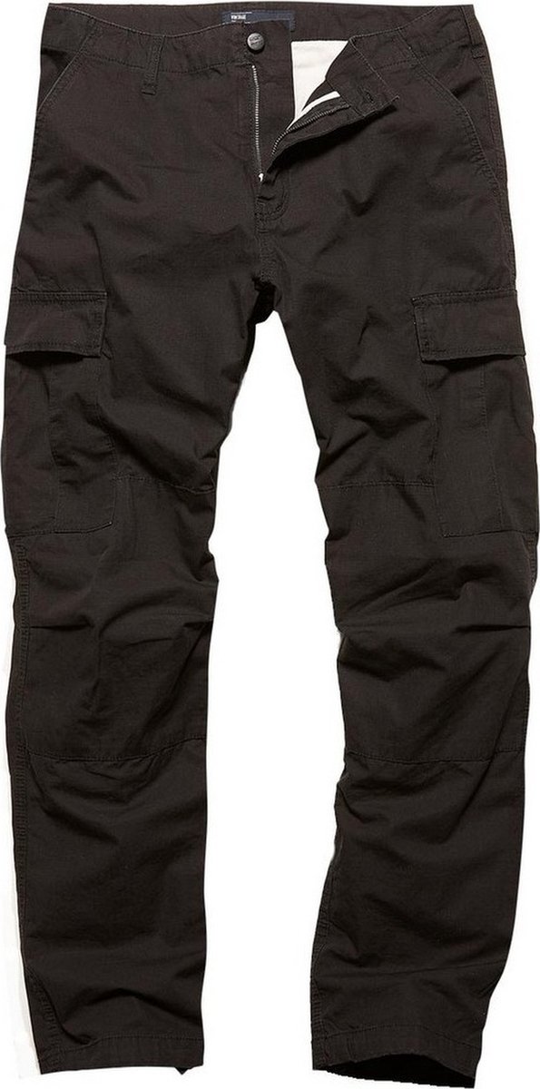 Vintage Industries Milit: Cargo-broek Tyron: Bdu-broek Zwart
