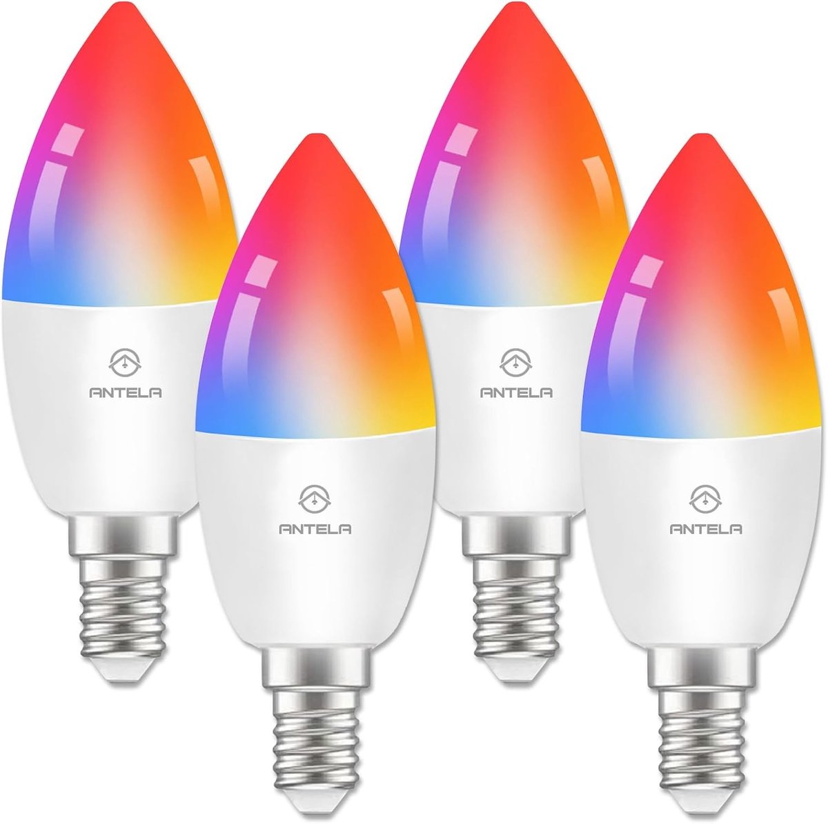 Slimme Dimbare Wifi Lamp E14 4.5W 385LM voor Alexa en Google Home, Energiezuinig en Verstelbare Verlichting