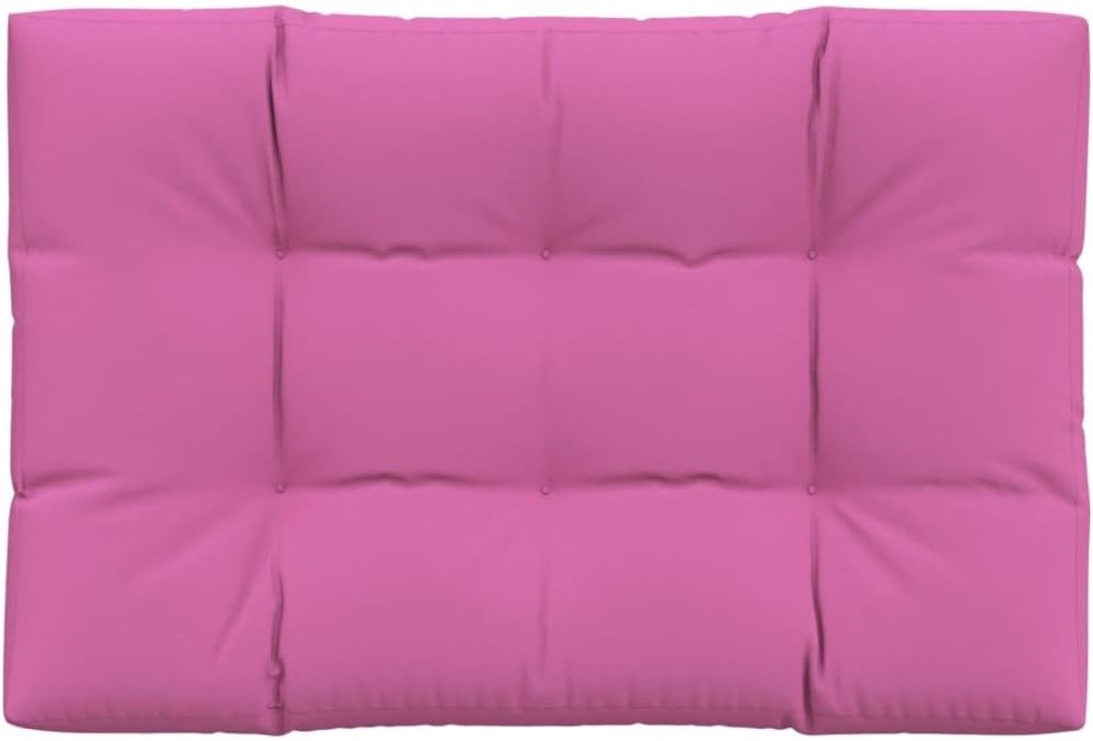 Roze, 120 x 80 x 12 cm, outdoor zitkussen van waterdicht polyester met PP-holle vezelvulling, comfortabel palletkussen voor tuinmeubelen, bank en kruk