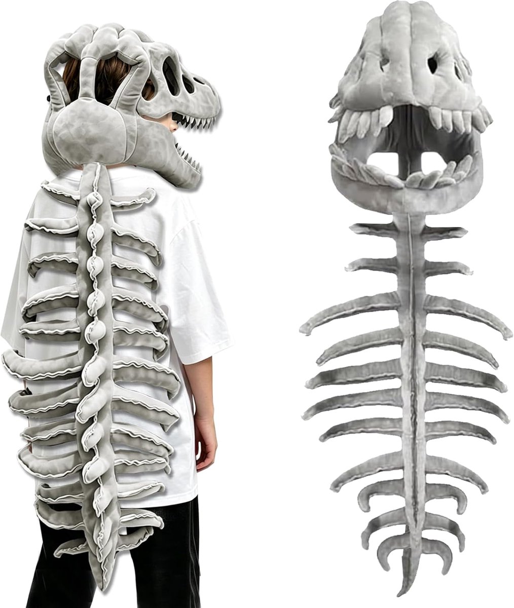 Dinosaurusskeletkostuum met realistisch design