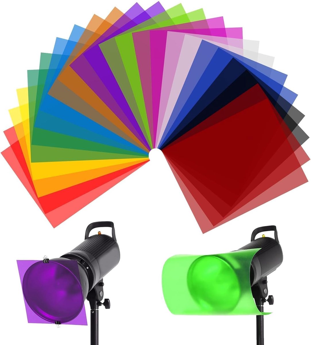 24‑stuks Lampfolie A4, Hittebestendige Kleurenfilter voor LED‑lampen