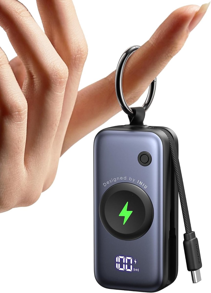 Draagbare Powerbank 5000mAh met 20W Snelladen voor Apple Watch en Smartphones