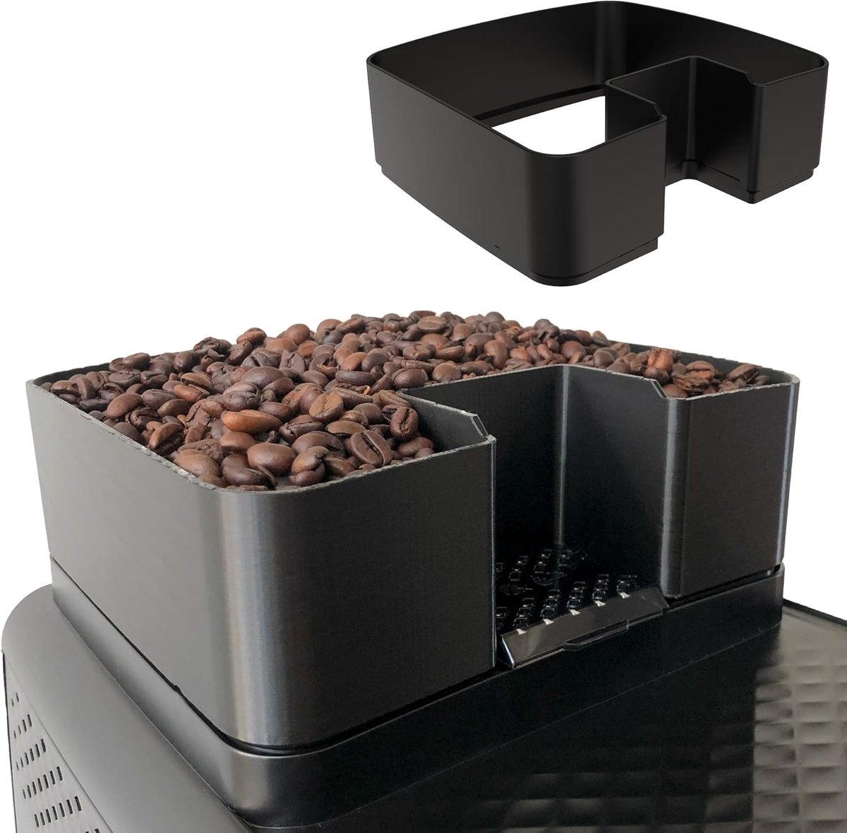 Koffiebonenhouder voor Philips EP 1200 2200 5400, Extra capaciteit, 2L | Accessoire voor Philips koffieapparaat, Vaste montage bonen verhoger