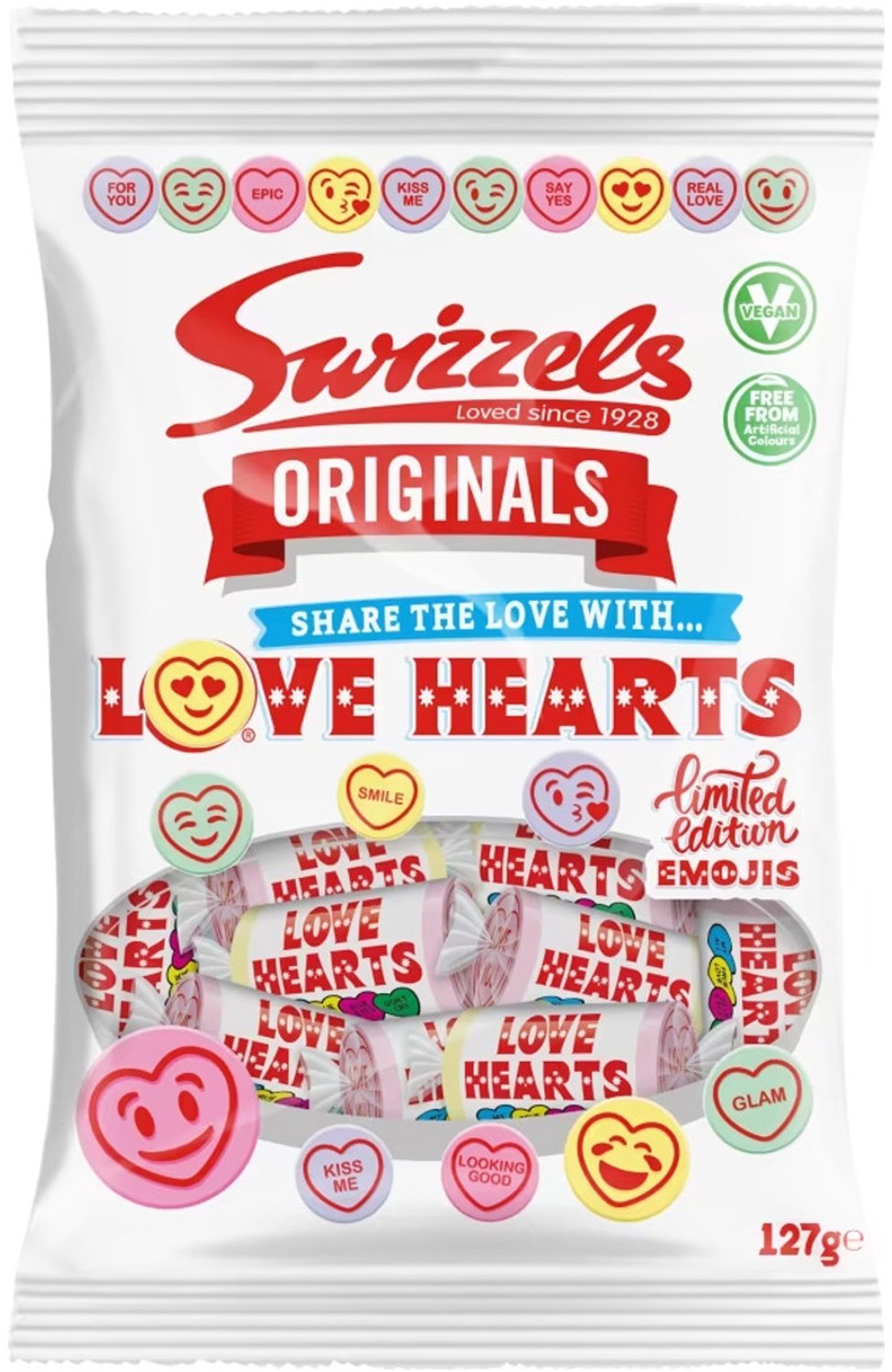 Swizzels Originals Love Hearts (12 x 127g)