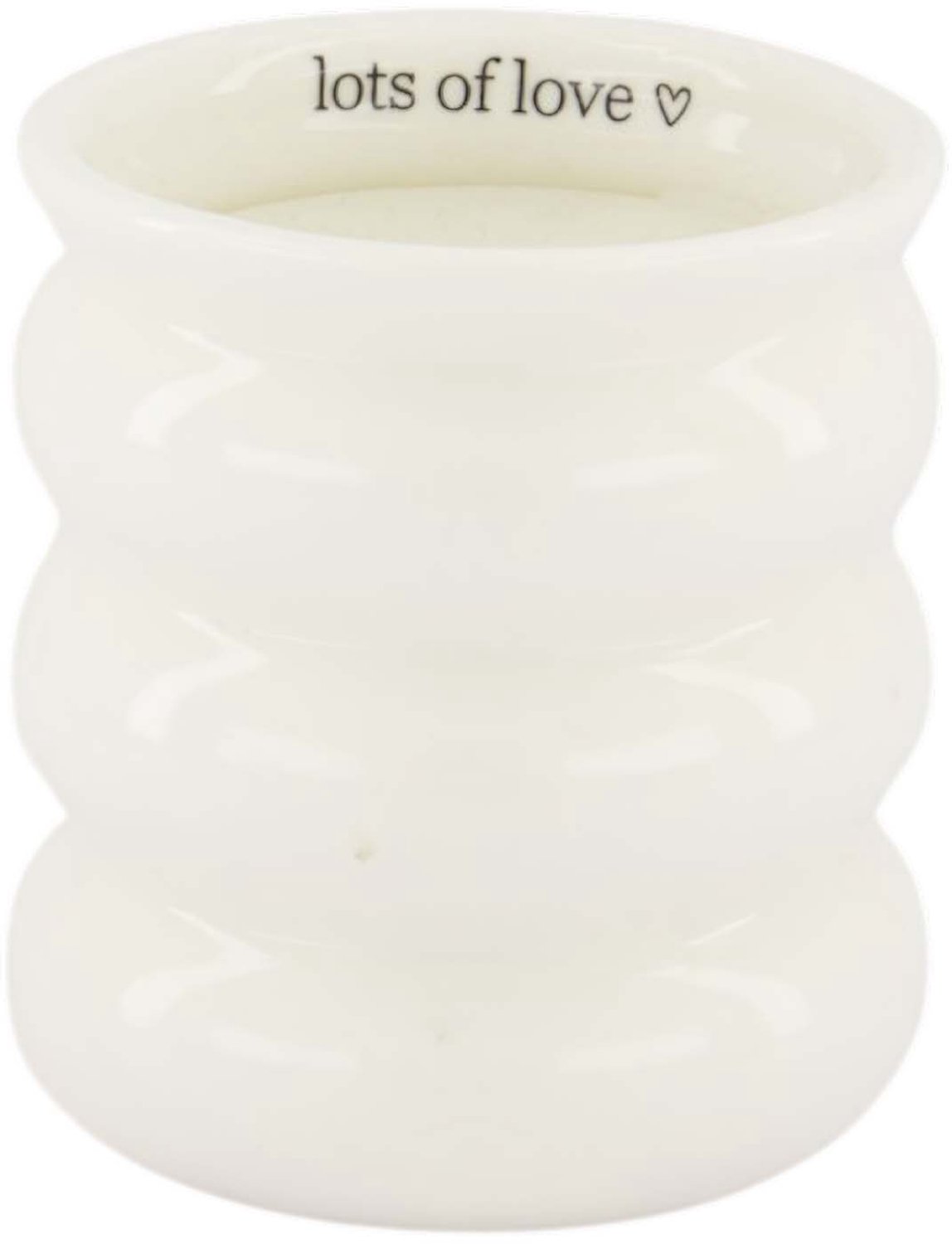 Zusss geurkaars ribbel lots of love - White - 8X9cm
