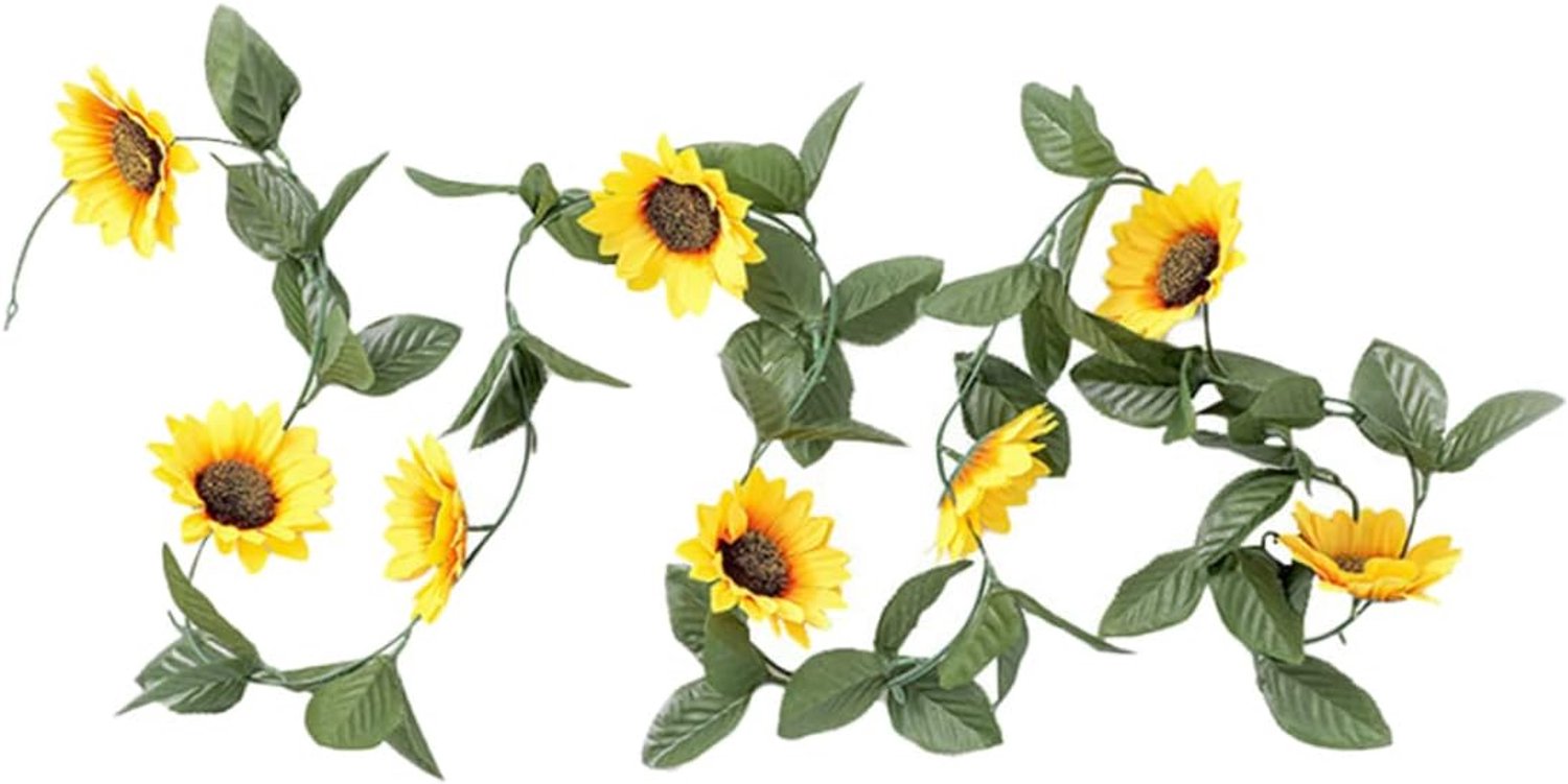1 Stuk Grote Zonnebloemen Kunstbloemen Zonnebloem Wijnstok Simulatie Rotan Decoratie Voor Muur