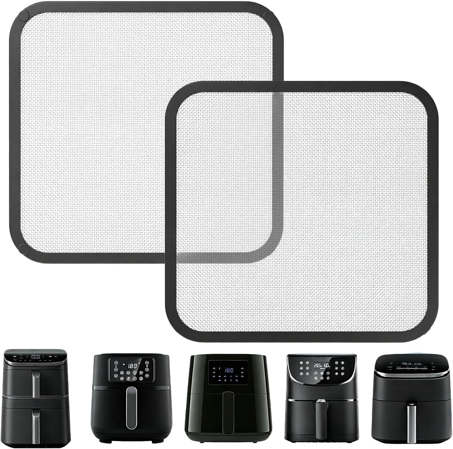 2 stuks spatbeschermingsrooster voor Air Fryer Cosori 5,5 l - 6,2 l, Turbo Tower 10,8 l