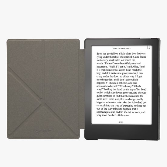 kwmobile e-reader hoesje geschikt voor Kobo Aura H2O Edition 1 hoes - Ereader flip case met standaard - E reader cover van kunstleer - In roze / blauw / groen — afbeelding 5