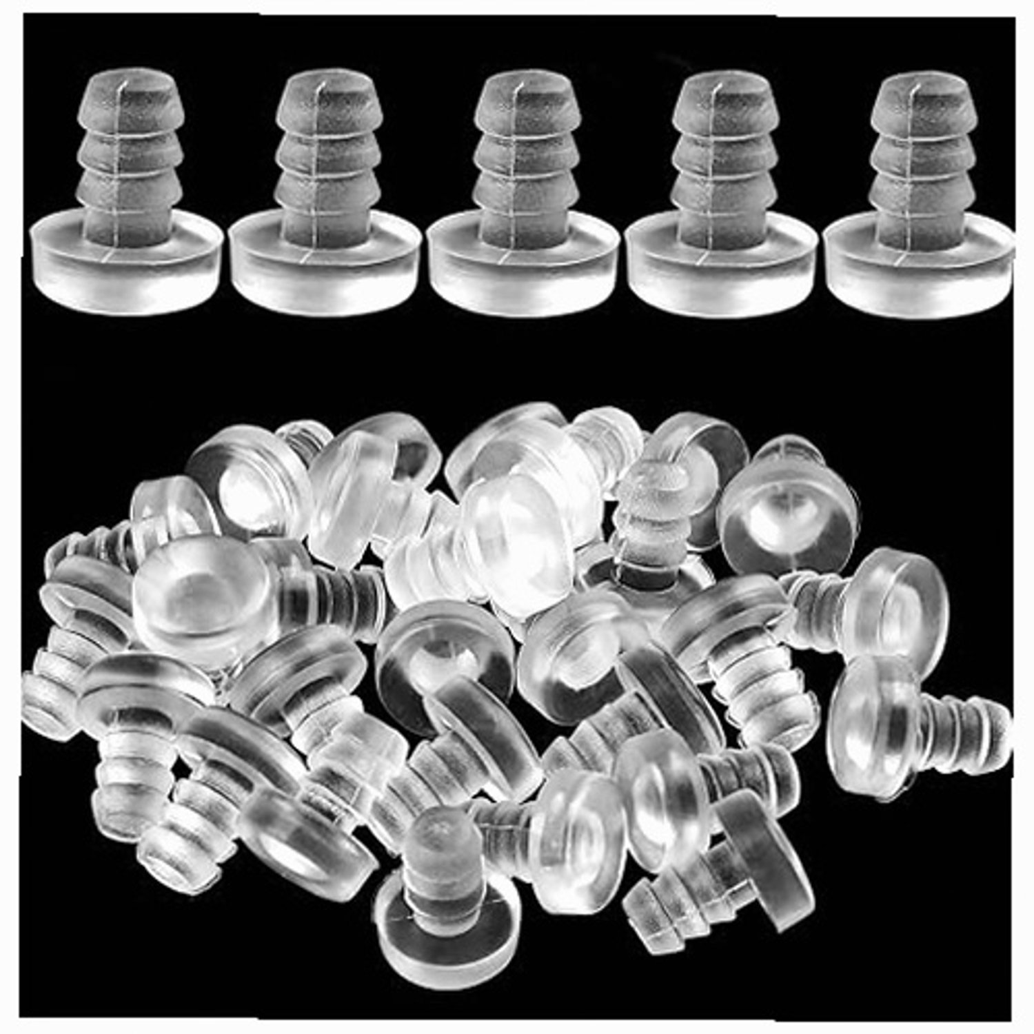 100x Transparante Rubberen Meubelstoppers - Anti-slip & Geluidsdempend
