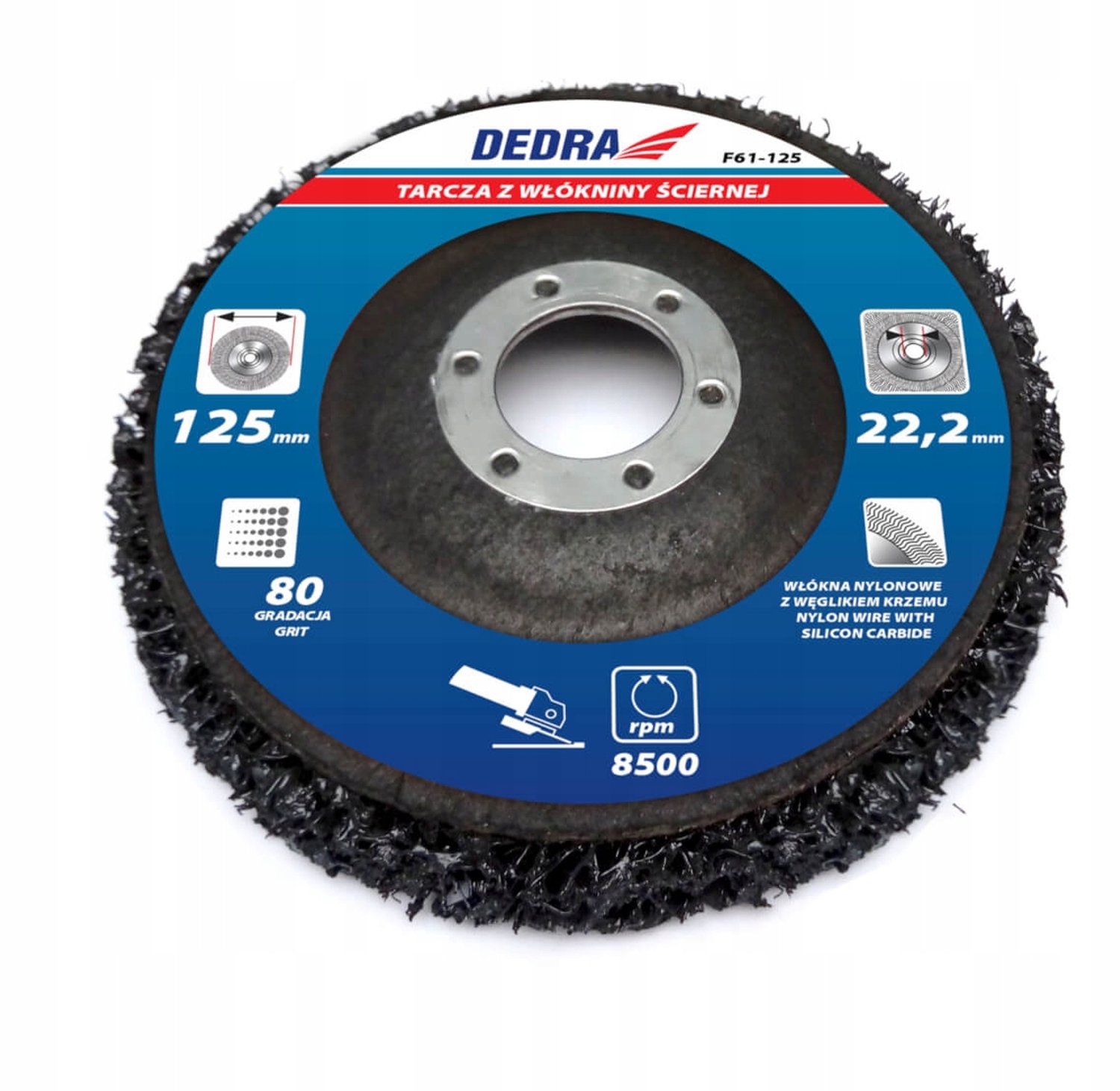 Schuurschijf 125mm Nylon met Siliciumcarbide - Verf & Roest Verwijderen