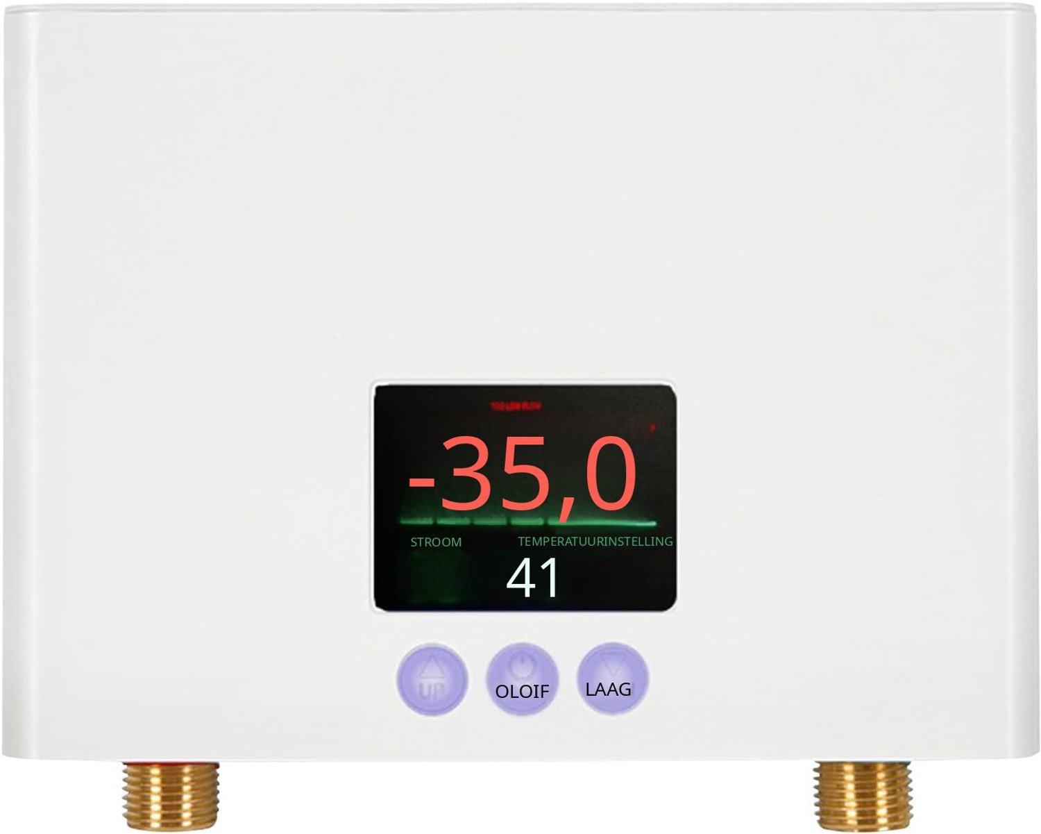 QEVA Doorstroomverwarmer - Elektrische Boiler - Geiser - Wit - 8cm x 10cm x 10cm