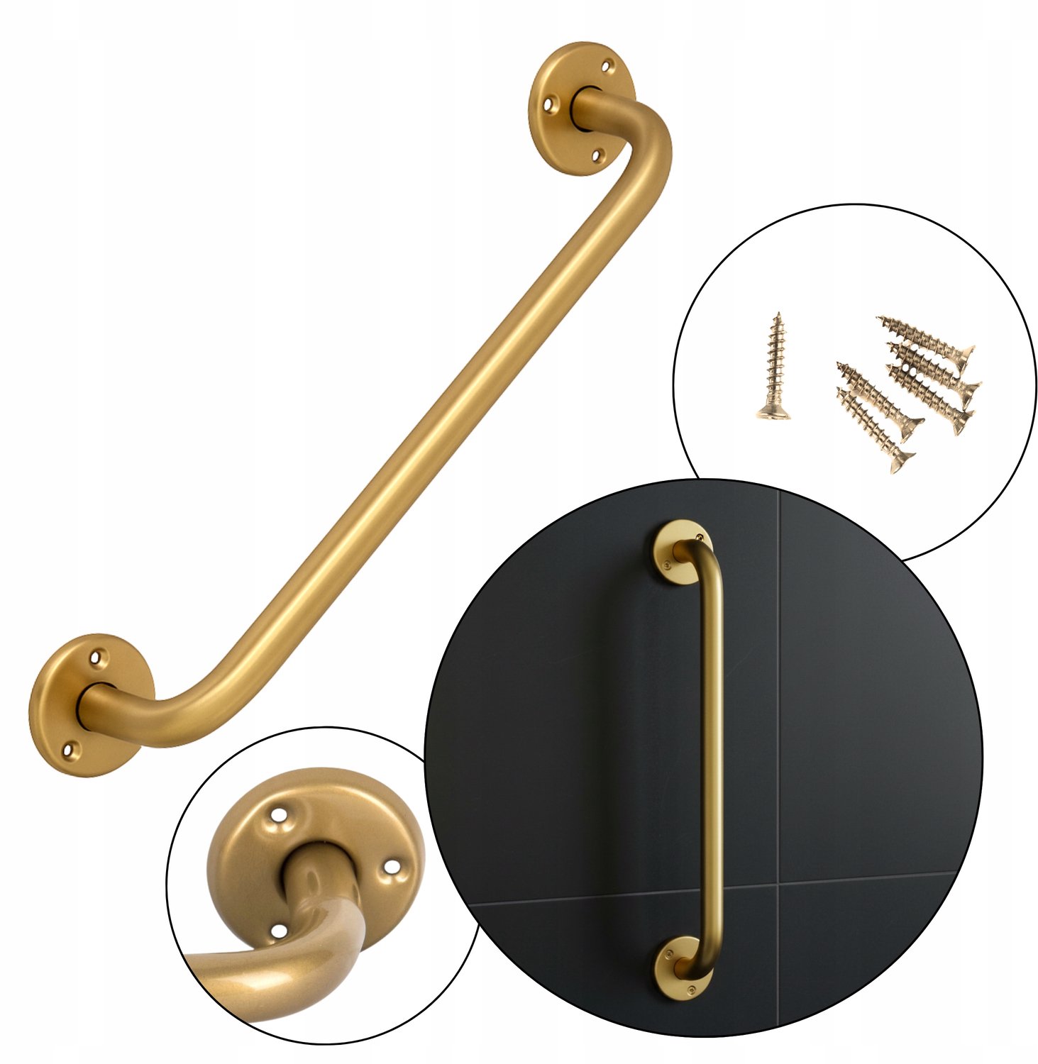 Deurklink Deurhanger Poort Handgreep Badkamer Deur 60 cm Goud