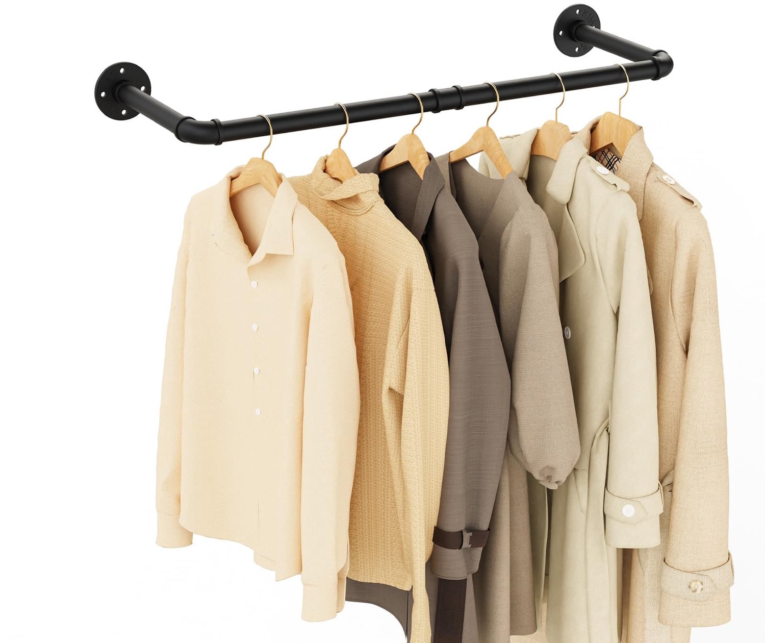 Wandrek industrieel - 80 cm - Zwart - Tot 60 kg