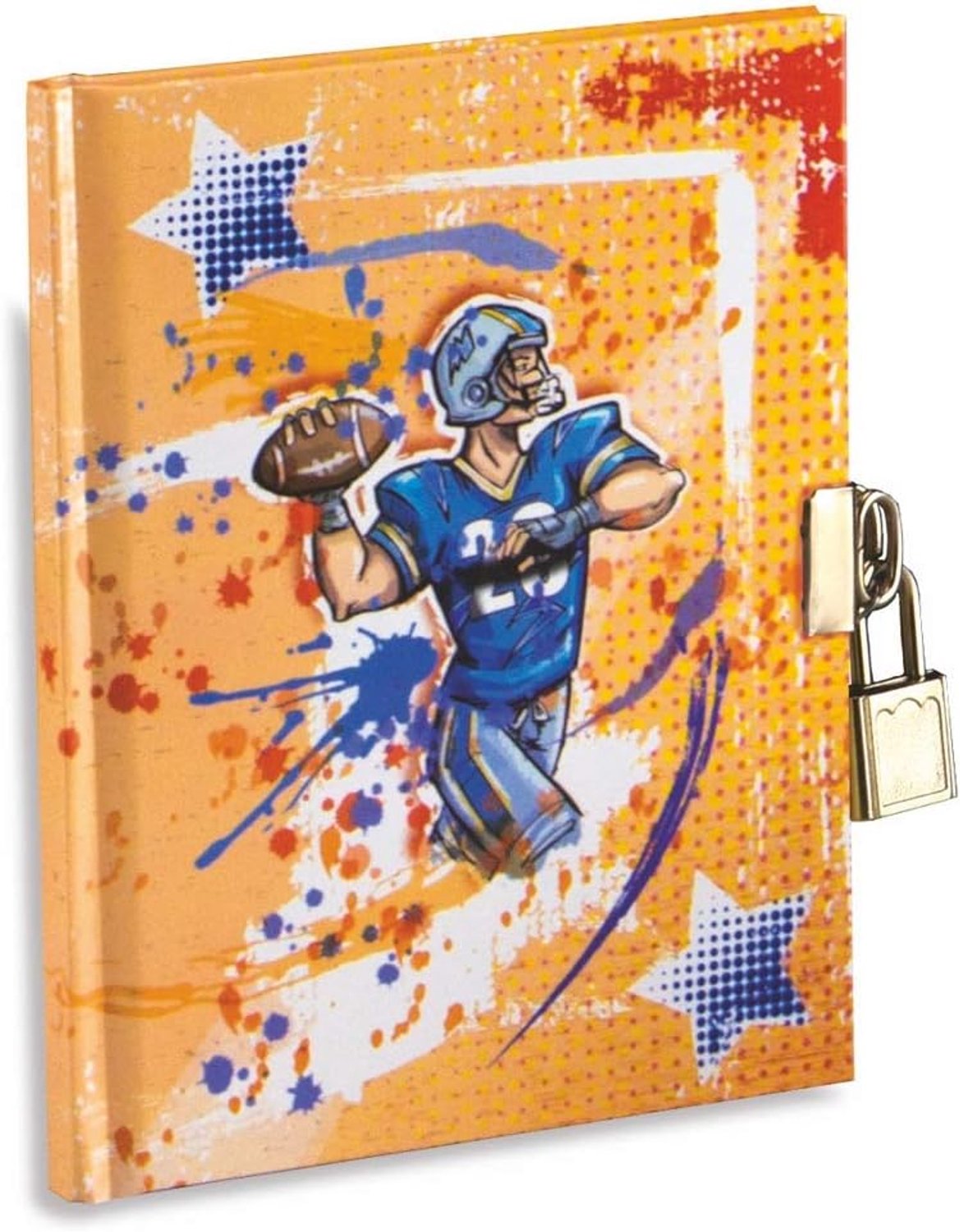 Dagboek 14,5 x 18,5 cm met metalen slot en 2 sleutels