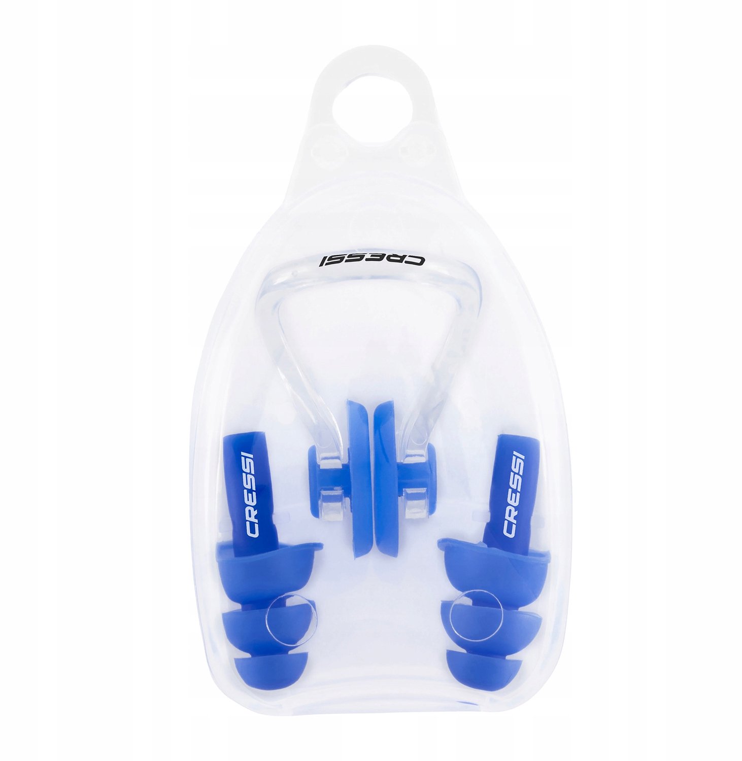 Cressi Aqua Kit Oordopjes & Neusklem Blauw OS - Zwemaccessoires