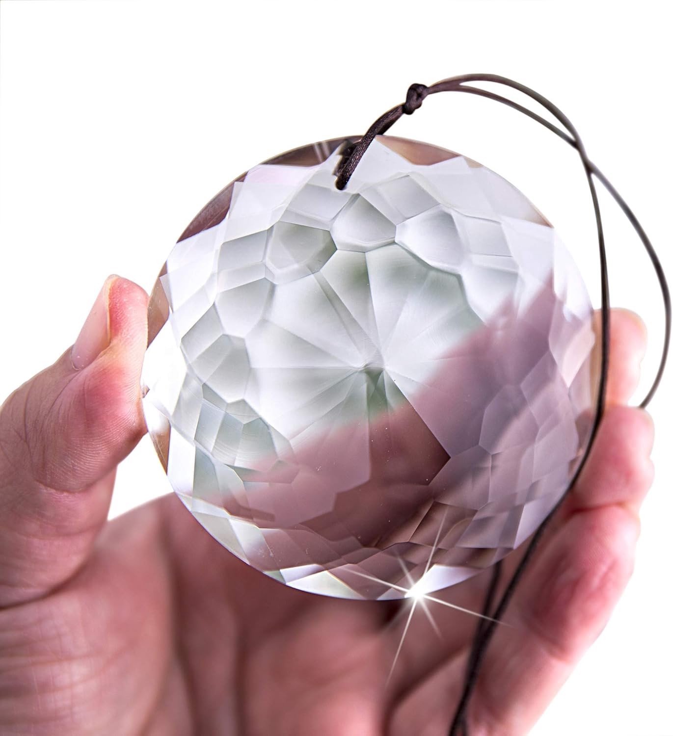 Kleurige Kristallen Prismen Hangdecoratie voor Raam - Bloem des Levens Suncatcher Ornament (75mm)