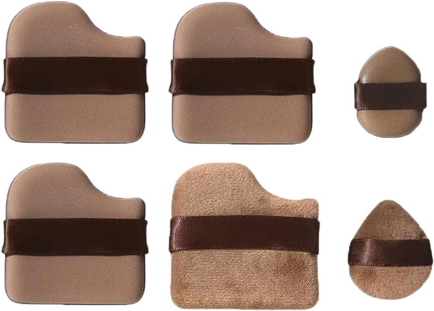 Mini Make-up Sponsjes en Poederkwasten voor Droge en Nat Gebruik - Set van 6 voor Foundation en Poeder Applicatie