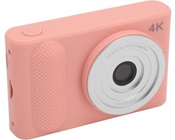 Aqxreight 4K Digitale Camera - 48 MP HD Draagbare Zakcamera met Autofocus en 16x Zoom voor Reisfotografie, Vloggen en Gebruik - Compacte Spiegelreflexcamera met 2,4 Inch Scherm - Roze (PINK)