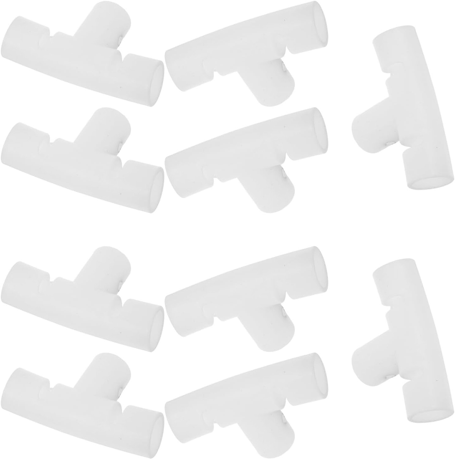 10 Stuks Badkuip Frame Connector Drieweg Verbinding Wit Opvouwbare Badkuip Steunframe Fitting voor Compacte Badkamers Ruimtebesparend Stabiel voor Vouwbare Badkuipen