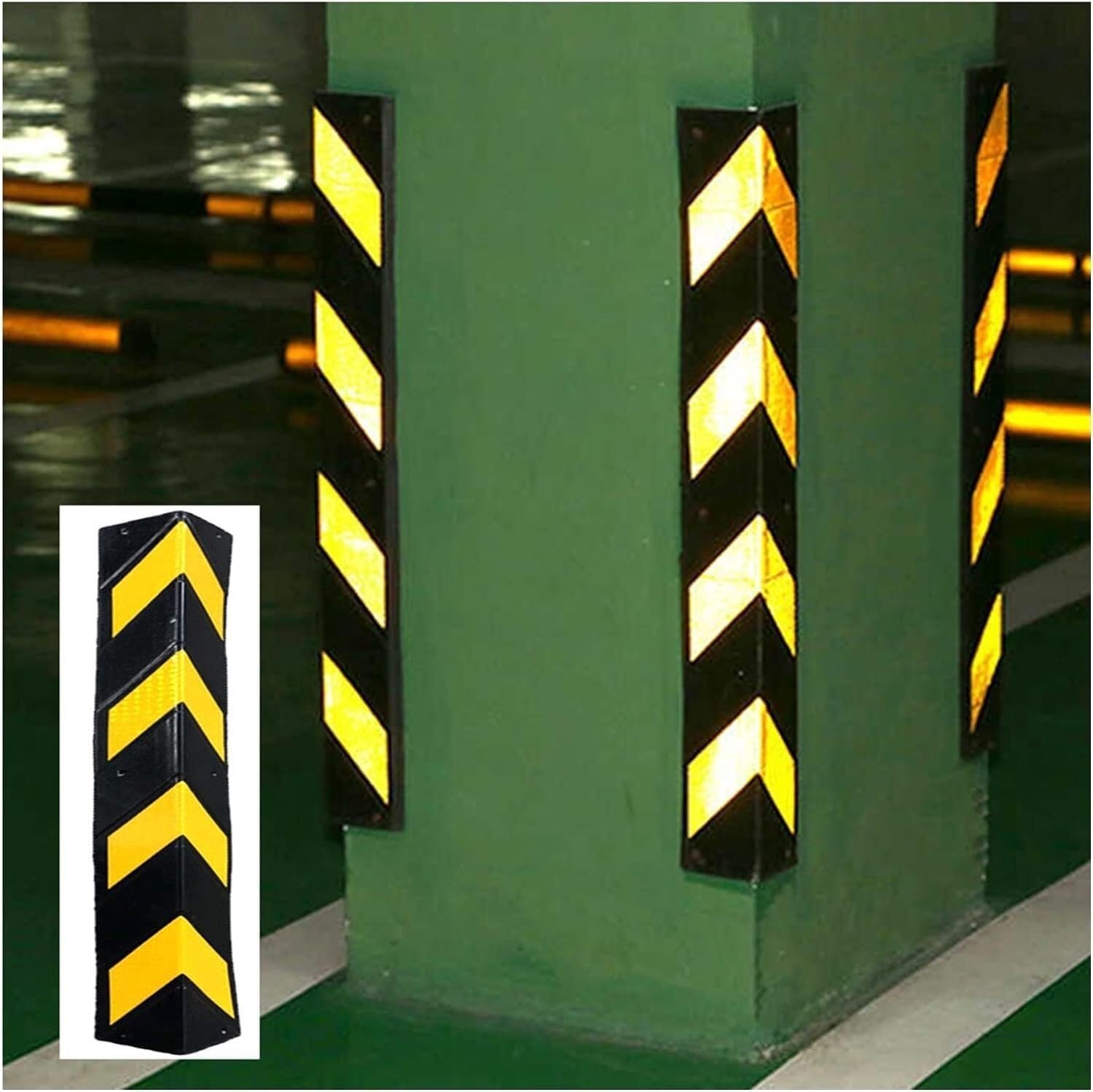 10 stuks, 120 cm veiligheidsbeschermers voor garage en werkplaats, dikke bumperstrips voorkomen schade aan voertuigen, geel - 1 stuks-120 cm