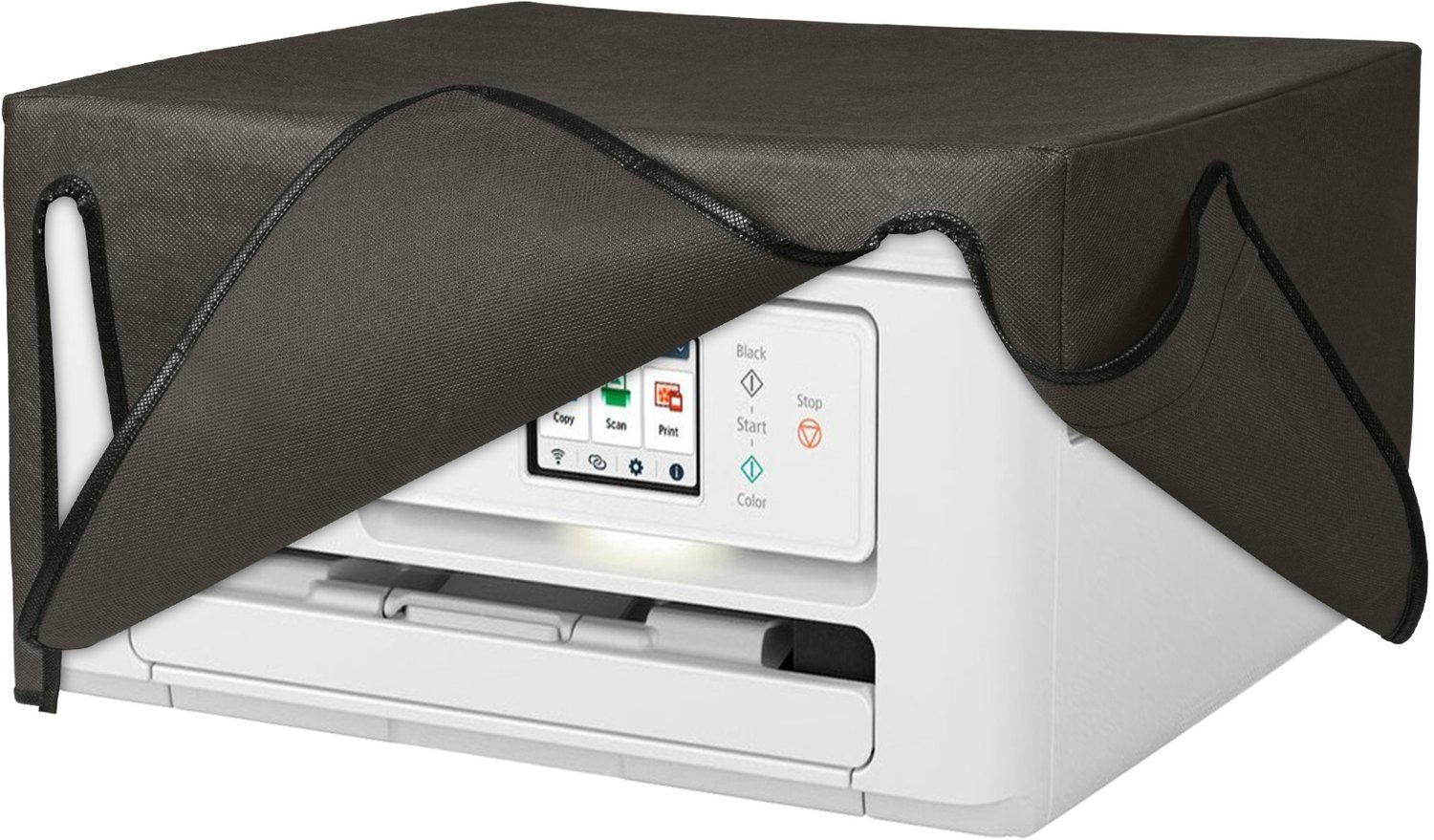 kwmobile hoes geschikt voor Canon TS7650i - Beschermhoes voor printer - Stofhoes in donkergrijs