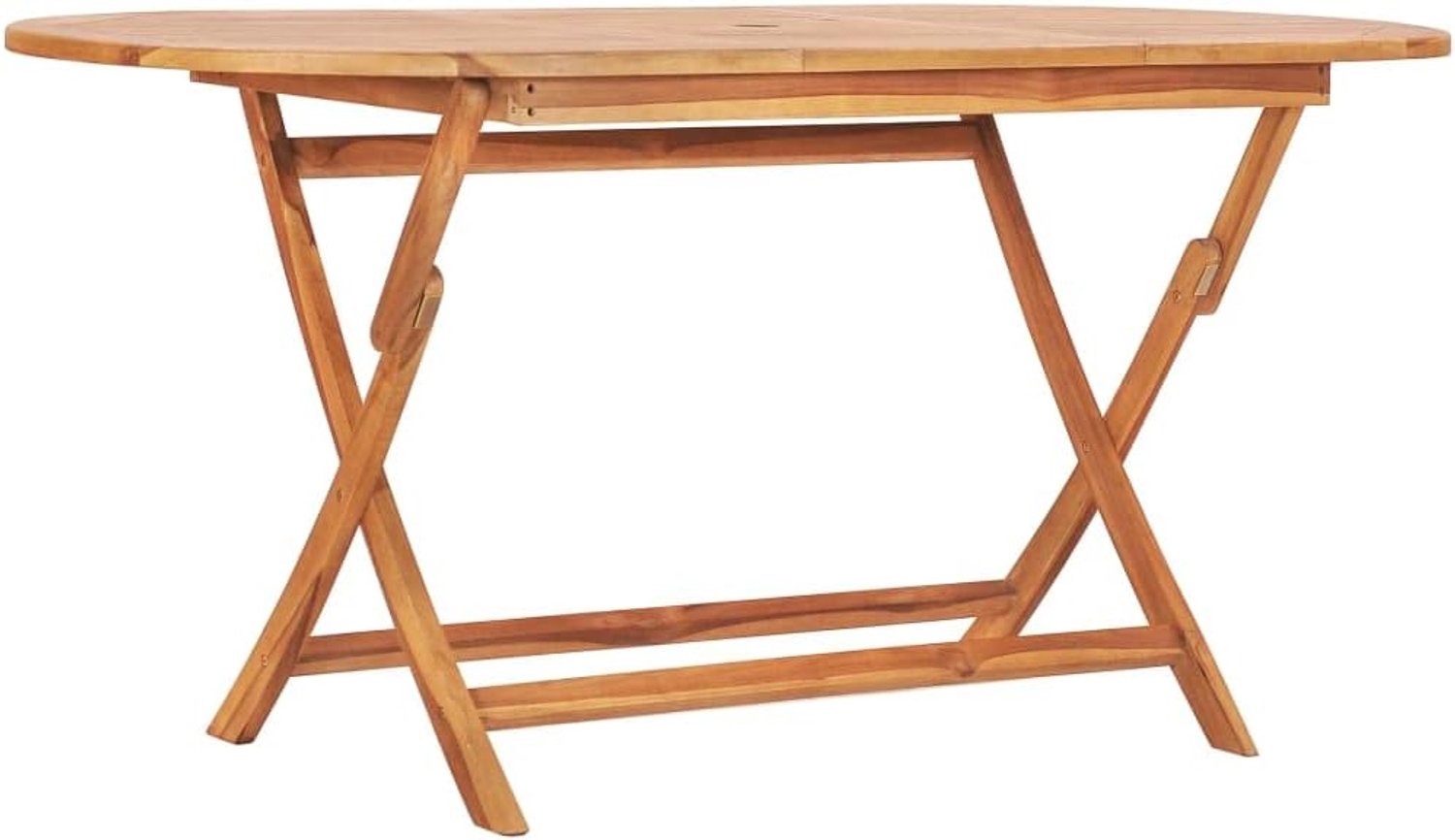 Tuintafel 160 x 80 x 75 cm teak massief hout tuin terras eettafel campingtafel partytafel geschikt voor balkons, terrassen, dekken
