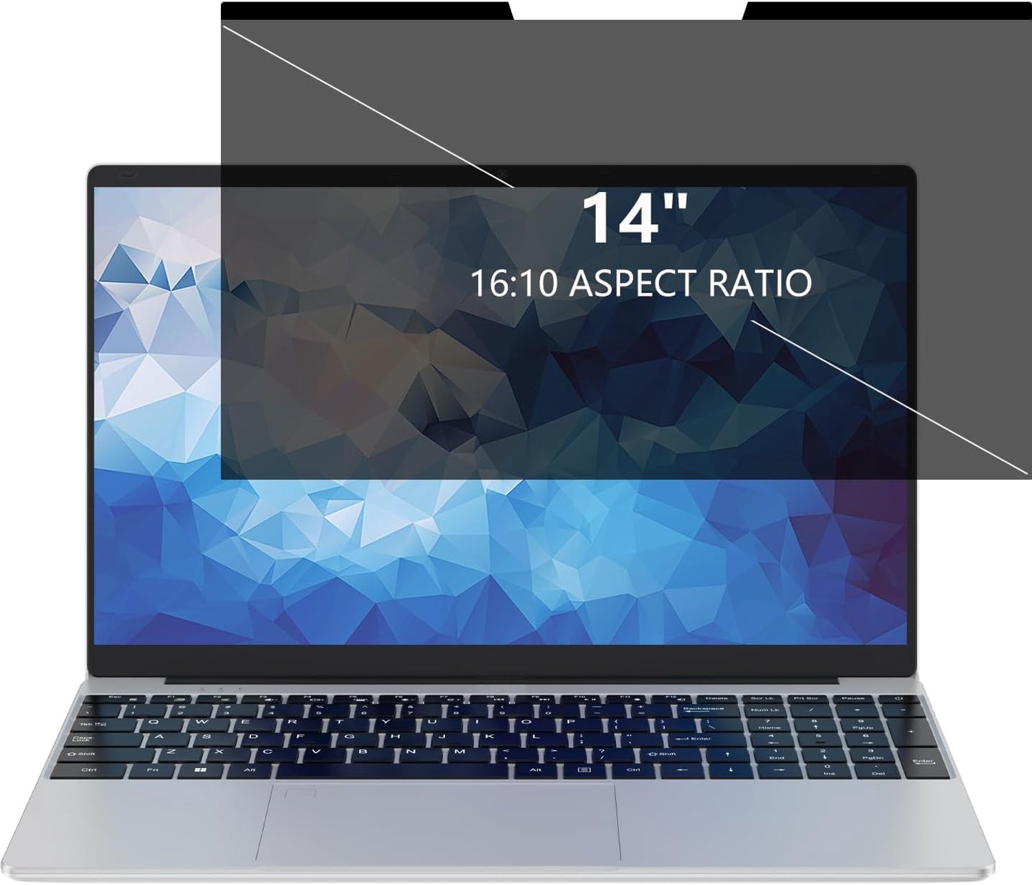 Privacy Filter voor 14 inch Laptop, Afneembaar, Anti-Blauwlicht & Anti-Verblinding, Krasbestendig, 16:10 Beeldverhouding