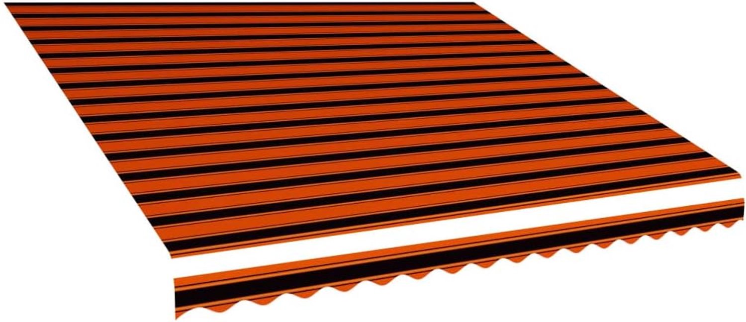 Luifel van oranje en bruin canvas, luifel voor balkon, zonnezeil voor terras, zonnezeil voor buiten, 450 x 300 cm