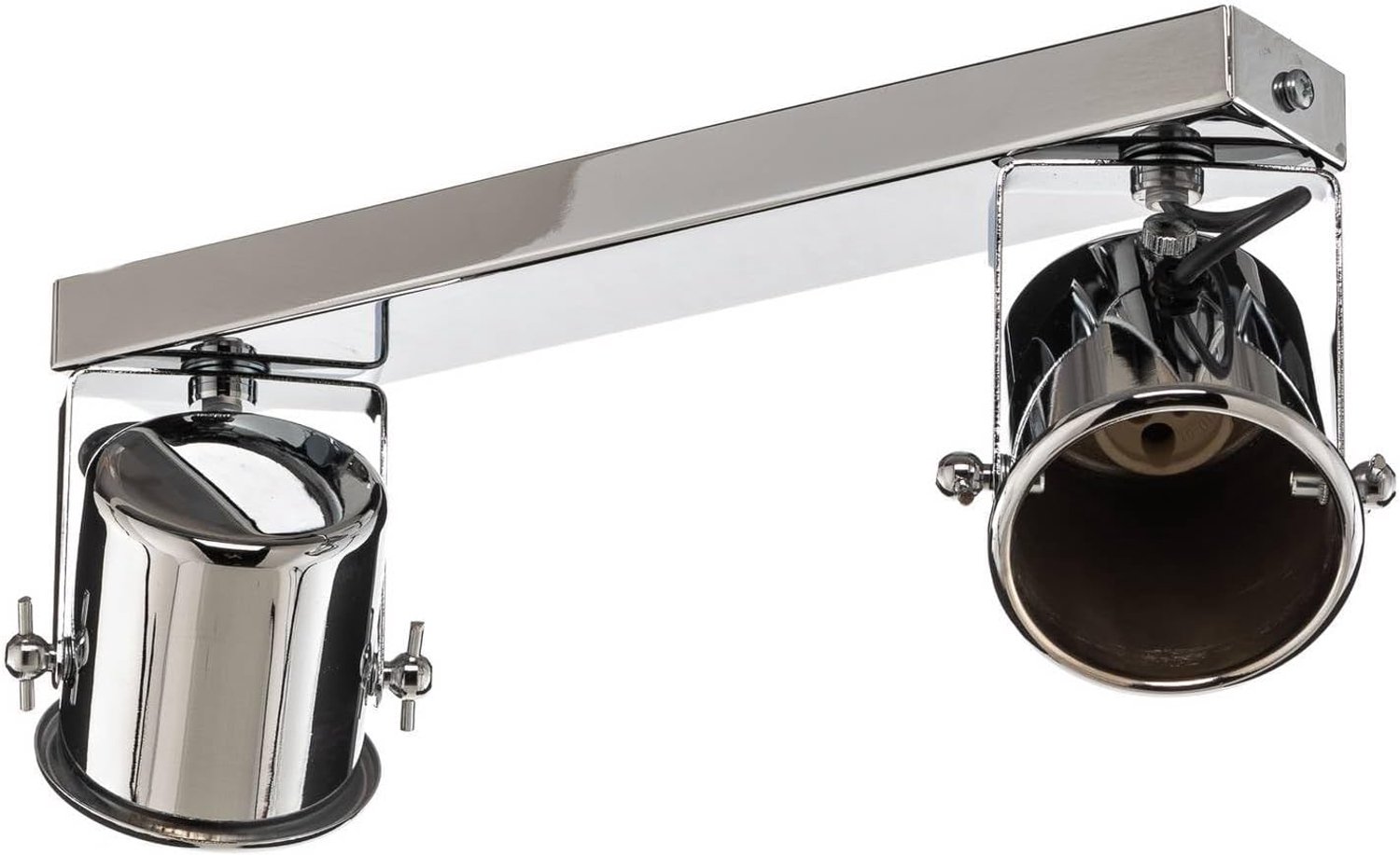 Plafondlamp Canico dimbaar (modern) in zilver van metaal voor bijvoorbeeld woonkamer en eetkamer (2 lichtbronnen, GU10) van schijnwerper Spotlight