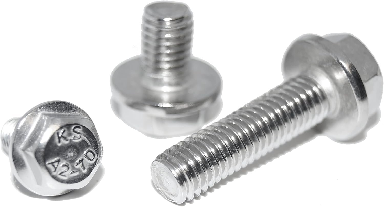Hexagonbouten M8X70 - Rvs A2 - Volle draad met flens - Optimale krachtoverdracht - ShopVlot
