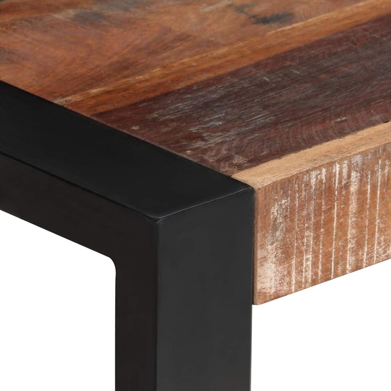Eettafel, eettafel, keukentafel, woonkamertafel, eettafel, houten tafel, 70 x 70 x 75 cm, gerecycled massief hout