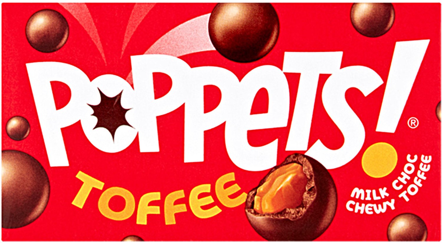 Poppets Milk Choc Coated Chewy Toffee - Engelse chocolade - 36 x 39 g