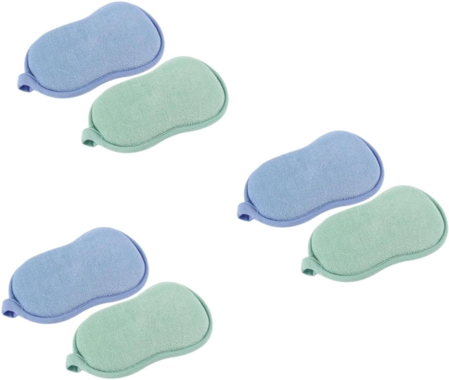 3 Sets Dubbelzijdige Badsponspads Doucheborstel Natuurlijke Sponzen Pads Badspons Exfoliërende Spons Scrubber Badsponspad Zachte Lichaamsreiniging Groen 2 Stuks * 3