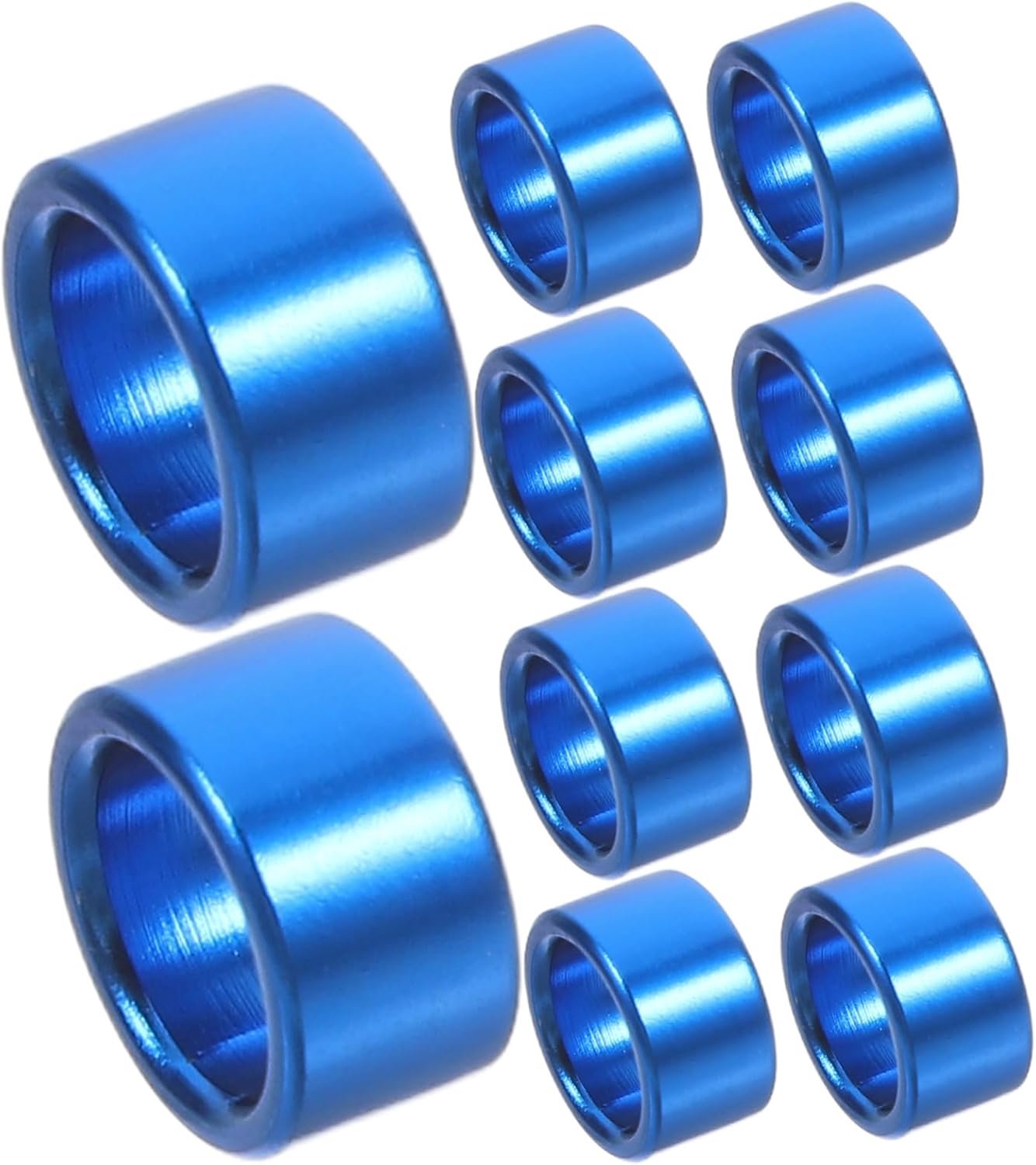 10 Stuks Duif Enkelbandje Draadloze Feeder Rond Aas Single Feeder Voerbak Nachtlichtje Opvouwbare Bord Vest Accessoire Telefoonhouder Duivenvoeder Auto Bladas Blue Aluminium
