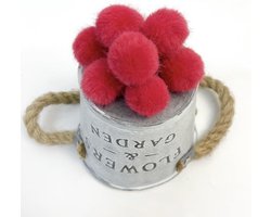 2-3 cm Kunstbont Pompon Bontpompon voor mutsen, bont, pluizige pomponbal Kunstbont Bommel voor mutsen, schoenen, sjaals, tassen, sleutelhangers DIY Creatief handwerk Groot rood 100 stuks